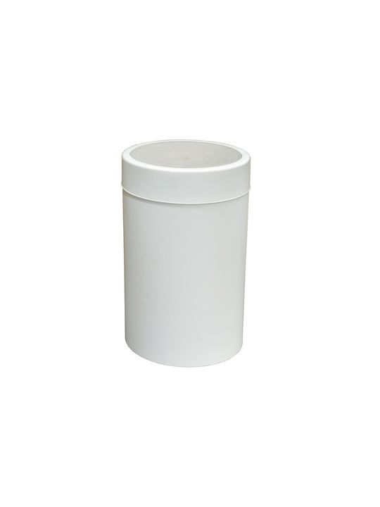 Viomes Waste Bin Waste Metallic White 1pcs