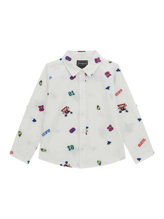 Kids Shirt Long Sleeve White