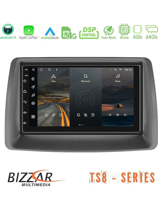 Bizzar Car Audio System for Fiat Panda 2003-2012 (Bluetooth/USB/WiFi/GPS/Apple-Carplay/Android-Auto) with Touch Screen 7"