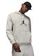 Dri-Fit Φούτερ με Κουκούλα Grey Heather / White