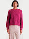 Women's Long Sleeve Sweater Fuchsia