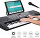 Bakaji Keyboard 02832747 with 61 Keys with Music Stand Black