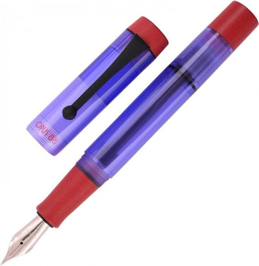 Opus 88 Purple Demonstrator Fountain Pen Special Edition Black Nib 4710484644411 Nibs Broad