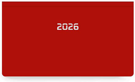 Innostat Ατζέντα Ευρώπης Α Οριζόντια 2026 8.5x17 Μπορντώ 897701