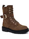 Leder Stiefeletten Damen Braun