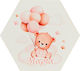 Christening Favor Wooden Coaster Bear Sot-53