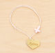 Makwedding Christening Charm Bracelet Pink 25 Pieces