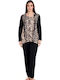 Zen Intimates Winter Women's Pyjama Set Black