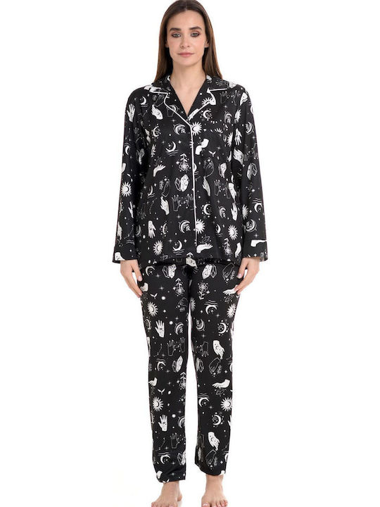Zen Intimates Winter Women's Pyjama Set Black