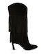 Leather High Heel Women's Boots Black