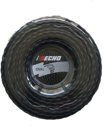 Echo EC-5852025 Μεσινέζα Οβάλ Στριφτή Μήκους 44m και Πάχους 3mm