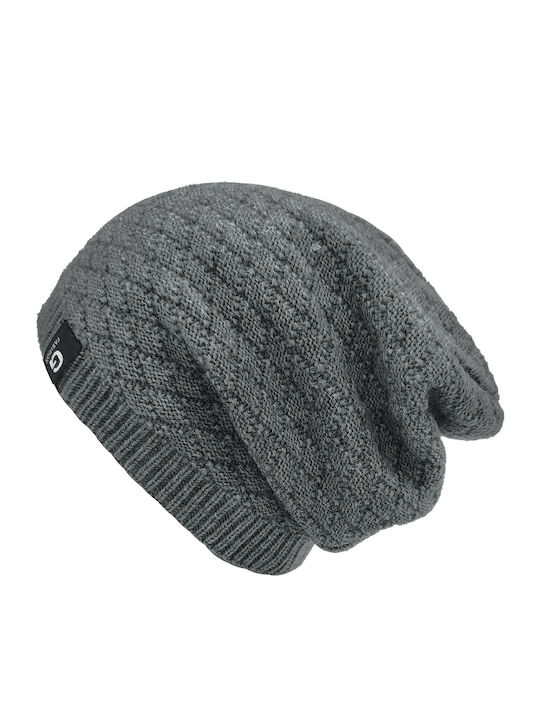 Beanie Unisex Σκούφος Πλεκτός σε Γκρι χρώμα