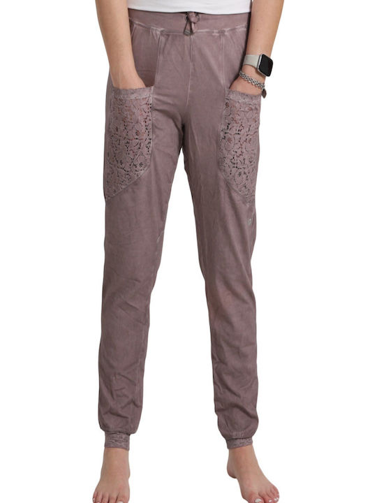 Dama Tesatura Pantaloni Lilac
