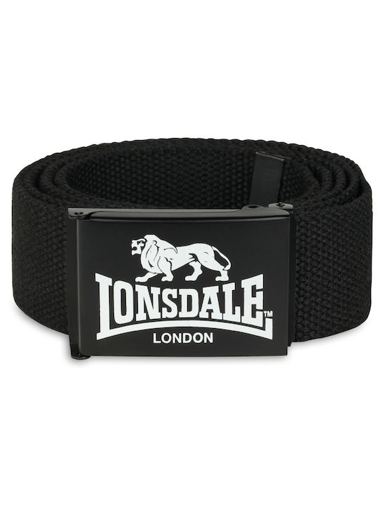 Lonsdale Curea pentru bărbați Din material textil Neagră