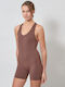 Damen Einteiler Anzug Brown