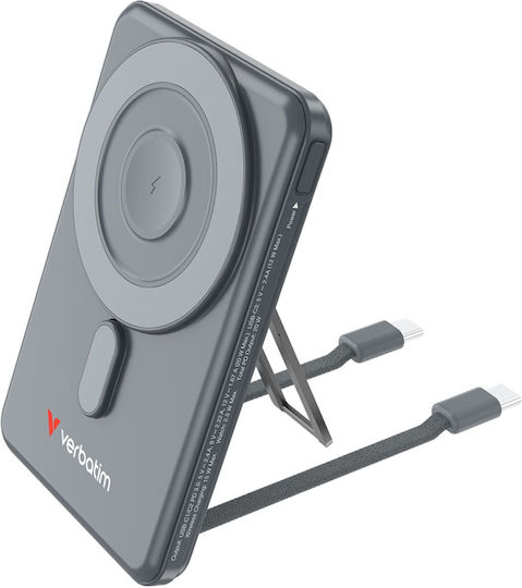 Verbatim Charge'n'Go 2C MagSafe Power Bank 5000mAh Γκρι