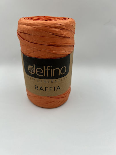 Raffia 17 Πορτοκαλί Ανοιχτό Νήμα Πλεξίματος 100% Paper 100% Χαρτί 240m 150gr