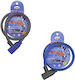 Bicycle Lock 9mmx65cm 2 Keys Sf029 Black Blue