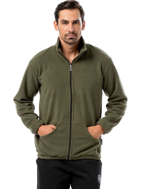 Bodymove Men's Fleece Cardigan Khaki