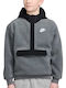 Fleece Kids Sweatshirt with Hood and Pockets Gray