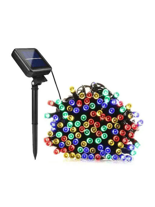 100 Lights LED 10m. Multicolor Solar type Rain 1pcs