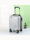 Carry-on Βαλίτσα Ταξιδίου Καμπίνας Σκληρή Γκρι με 4 Ρόδες Ύψους 20εκ.