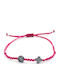 Bracelet "Eye Cross Blood" Fuchsia