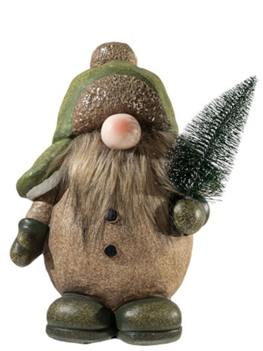 Dekorativer Weihnachtsmann Grün aus Kunststoff 31.8x21.8x16.8cm