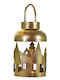 Christmas Lantern Houses Trees 15.7x15.7x33cm Monochrome Gtr