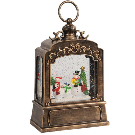 Glob de Zăpadă Decorativ de Crăciun cu Lumină și Muzică Lanternă 26112 16,7x8,5x24cm Multicolor