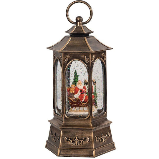Glob De Zăpadă Decorativ De Crăciun Lumină & Muzică Lanternă 26158 13,5x13,5x26cm Multicolor
