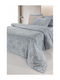 Guy Laroche Beaver Σετ Σεντόνια King Size Φανελένια με Λάστιχο 240x265+35εκ. Titanium (4τμχ)