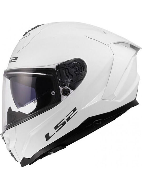 LS2 Challenger II FF817 Solid White Motorcycle ...