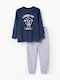 Zippy Kids' Pajamas Winter Velvet Blue Grey - Blue