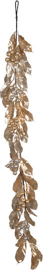 Ln Christmas Garland Gold Holly 150cm L-26324