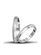 Modern White Gold Wedding Rings 3.2 Mm Lustrous Matte Finish Wr188 18K
