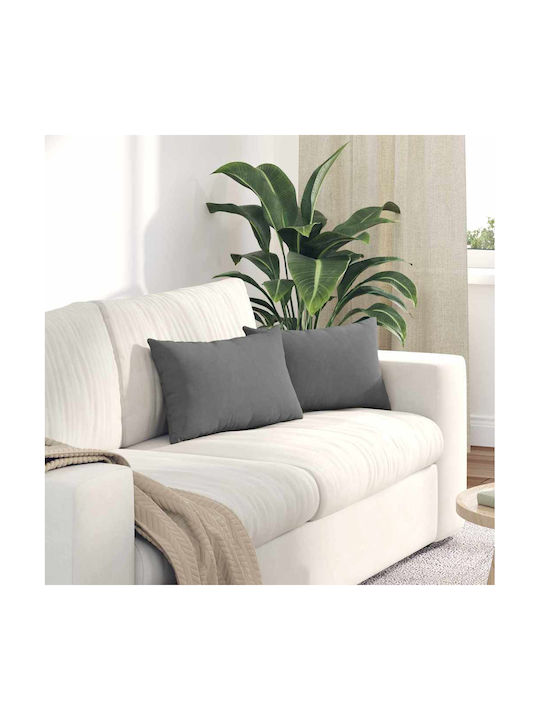 vidaXL Perna de canapea Dark Gray 2buc 30x50cm.