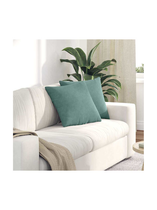vidaXL Velvet Sofa Cushion Light Blue 45x45cm