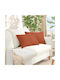 vidaXL Velvet Sofa Cushion Red Orange 40x60cm
