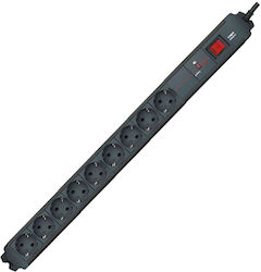Popp Steckdosenleiste 9 Anschlüsse mit Kabel 2m/ Grau Popp Steckdosenleiste 9 Anschlüsse mit Kabel 2m/ Grau