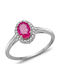 Diamond Group Set Femei Inele cu Diamant din Aur alb 18K
