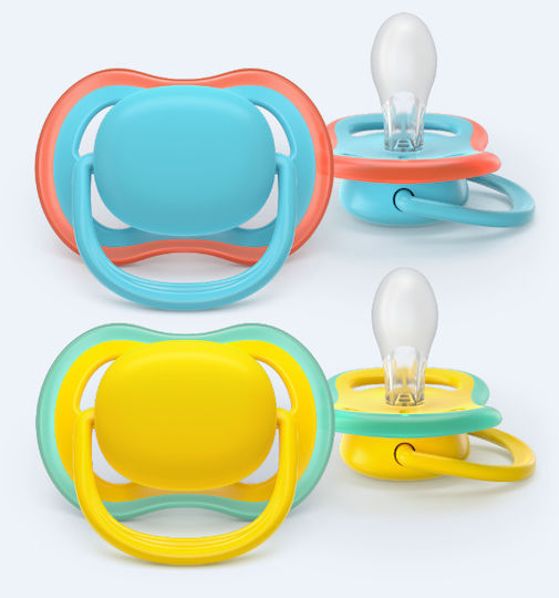 Philips Ultra Air Pacifiers Silicone Yellow for 18+ months 2pcs
