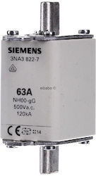 Ασφαλεια Μαχαιρωτη Siemens 63α Νη000 500v Ac