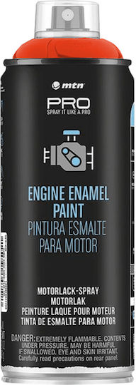Mtn Pro Heat Resistant Engine Paint 260°C 400ml Hot Orange