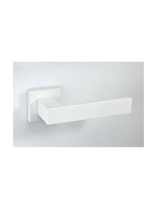 Best Design Hebel Vordertür mit Rosette Links 23 White Checkmate
