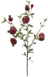 Künstlicher Zweig mit roten dunklen Rosen und grünen Blättern 76cm Edg