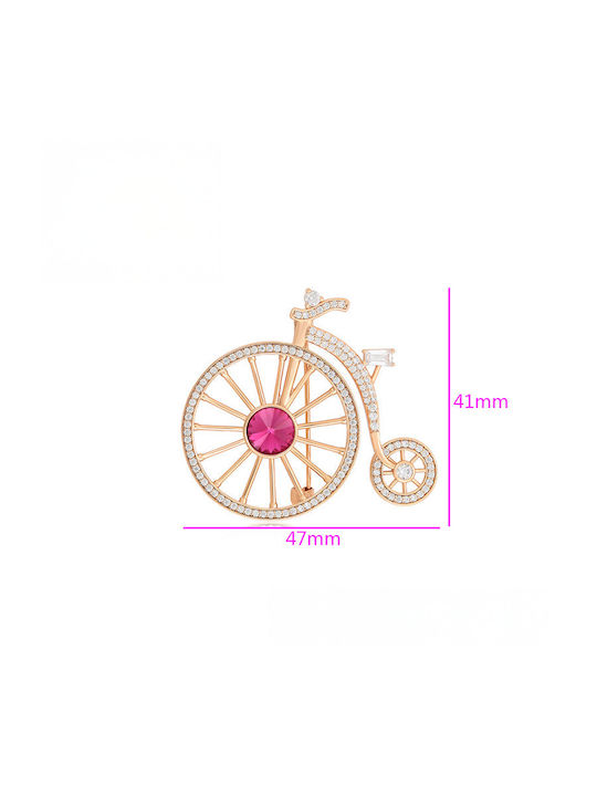 Chrysothemiss Women's Vintage Bicycle Pin Crystal & Zirconia
