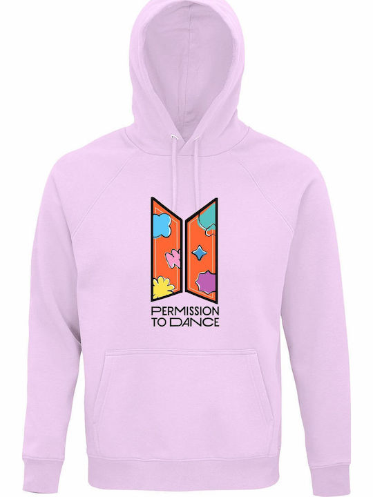 Παιδικό Φούτερ με Κουκούλα Creamy Pink Bts, Per...