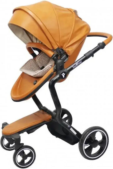 Fiko FooFoo Adjustable 2 in 1 Baby Stroller Suitable for Newborn Tabac Brown
