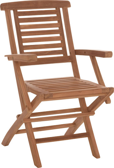 Outdoor Wooden Chair Crander Teak 2 Pieces 53x63x90 cm